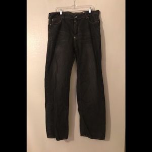 SABIT black denim jeans button fly men’s size 38/36